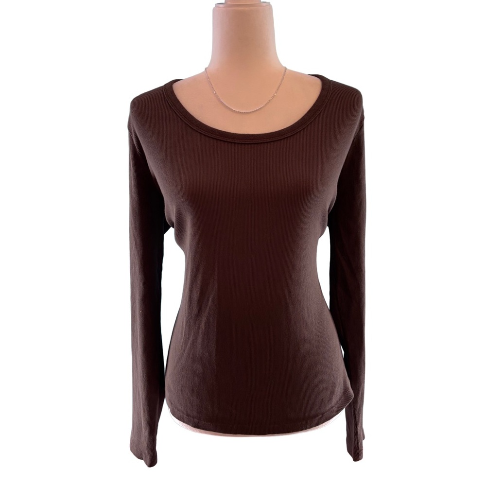 Universal Thread Dark Brown Ribbed Long Sleeve XL NWT Discontinued from Target